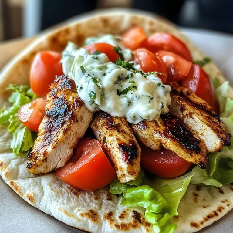 Chicken Pita Gyros with Tzatziki