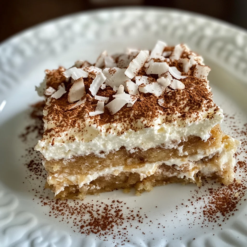 Coconut Rum (Coquito) Tiramisu
