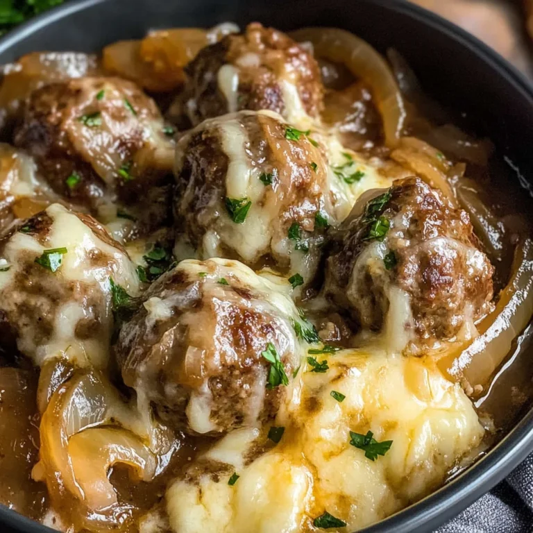 Crock Pot French Onion Meatballs