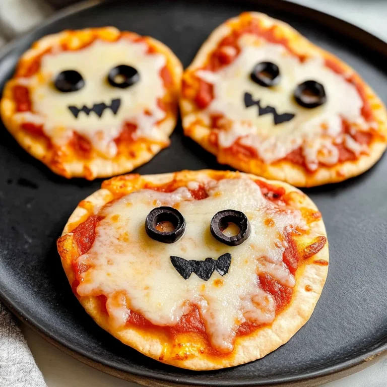 Easy Mini Halloween Pizzas