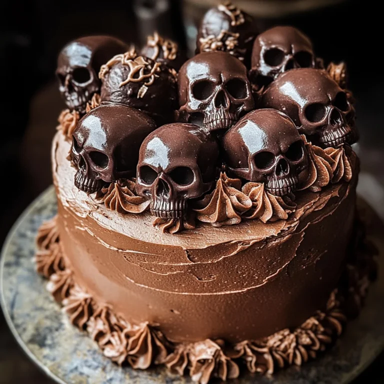 High Altitude Ginger Chocolate Skull Cake for Halloween