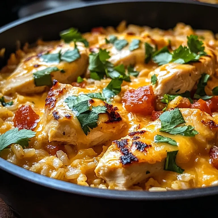 One Pot Queso Chicken and Rice : Easy Comfort Food