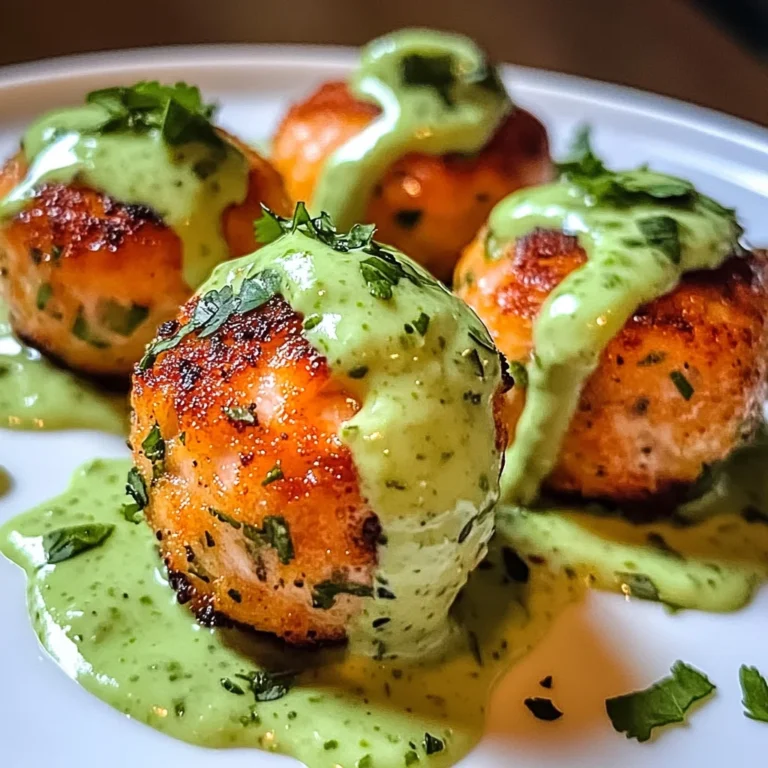Salmon Balls with Creamy Avocado Sauce: Healthy Dinner Ideas