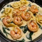 Shrimp Tortellini with Garlic Sauce
