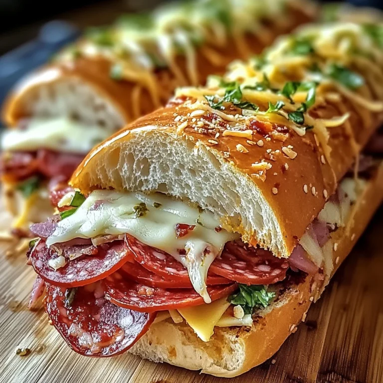 Baked Italian Sub Sandwiches