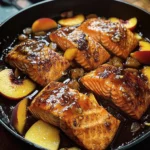 Bourbon Peach Roasted Salmon