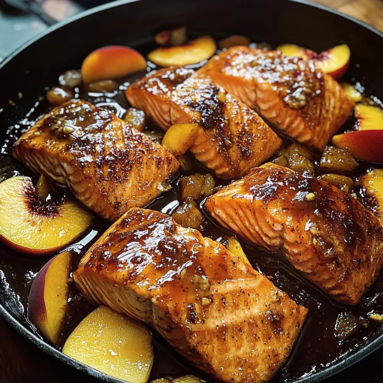 Bourbon Peach Roasted Salmon