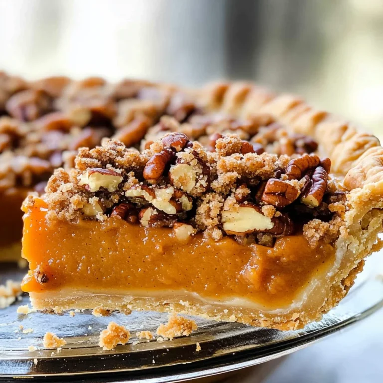 Bourbon Pumpkin Pie with a Salted Brown Butter Pecan Streusel