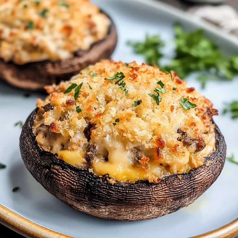 Crab-Stuffed Portobello Mushrooms