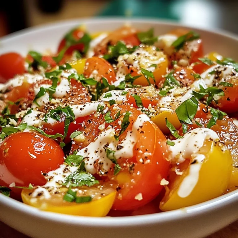 Creamy Tomato Garlic Salad: A Delicious Twist