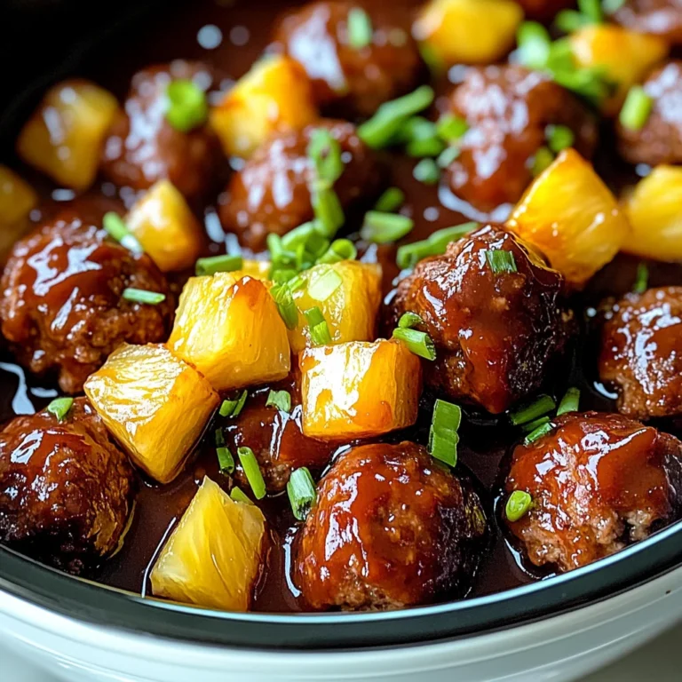 Crockpot Hawaiian Meatballs