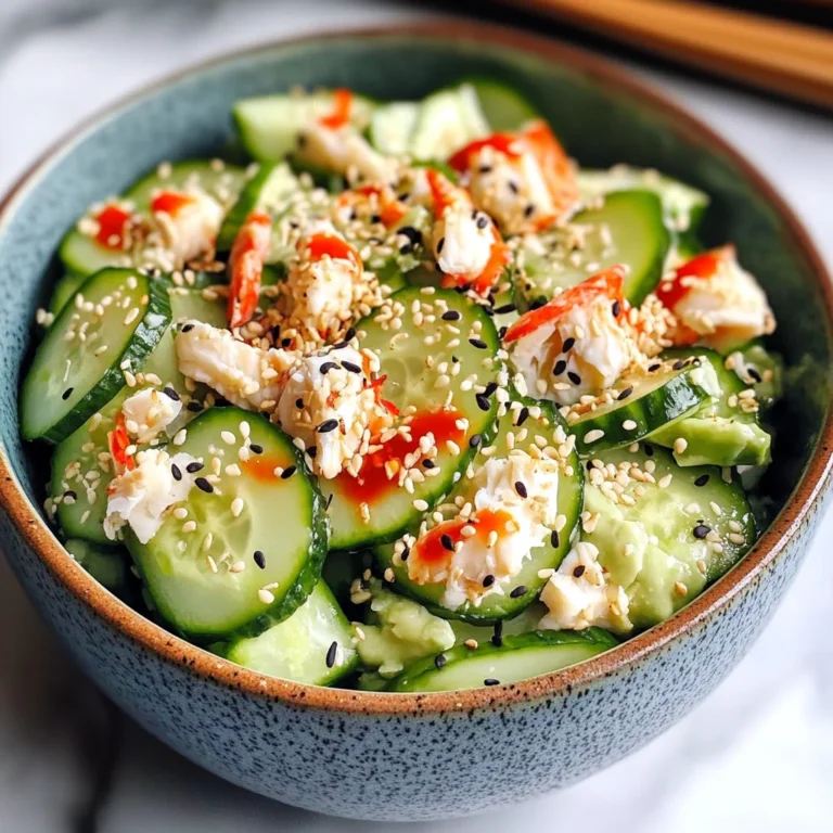 Easy California Roll Cucumber Salad