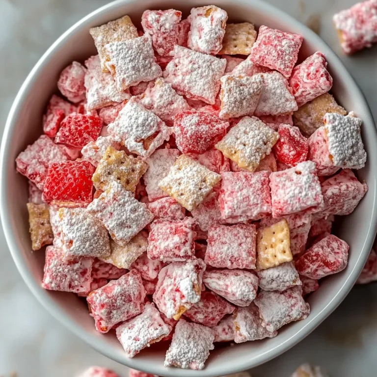 Easy Strawberry Shortcake Puppy Chow