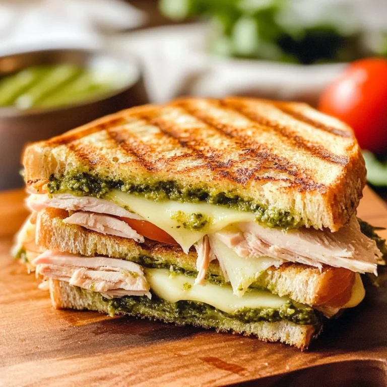 Easy Turkey Basil Pesto Panini
