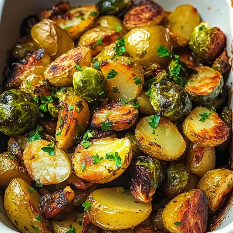 Garlic Brussels Sprouts Potatoes