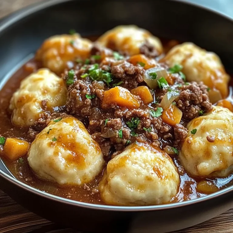 Hearty Ground Beef and Dumplings : Perfect Dinner