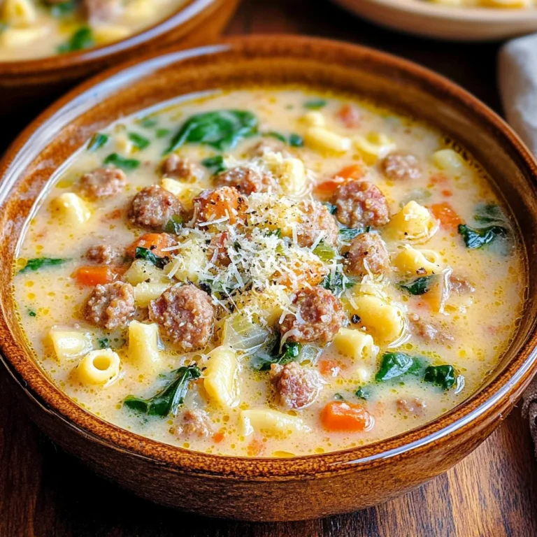 Hearty and Creamy Italian Sausage Ditalini Soup