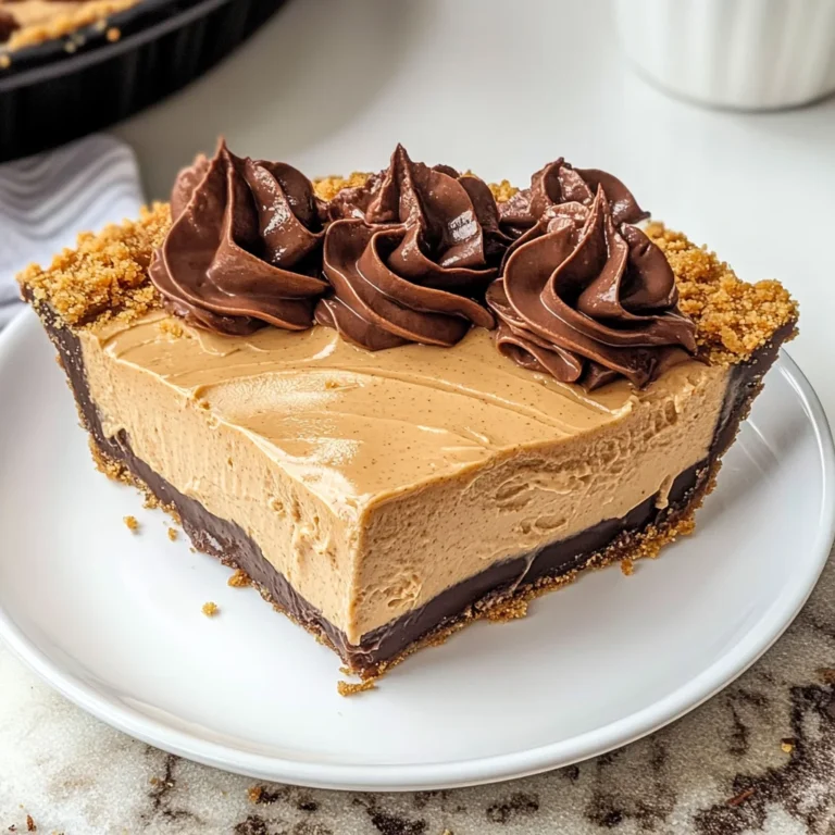 No-Bake Cream Cheese Peanut Butter Pie with Chocolate Whipped Cream