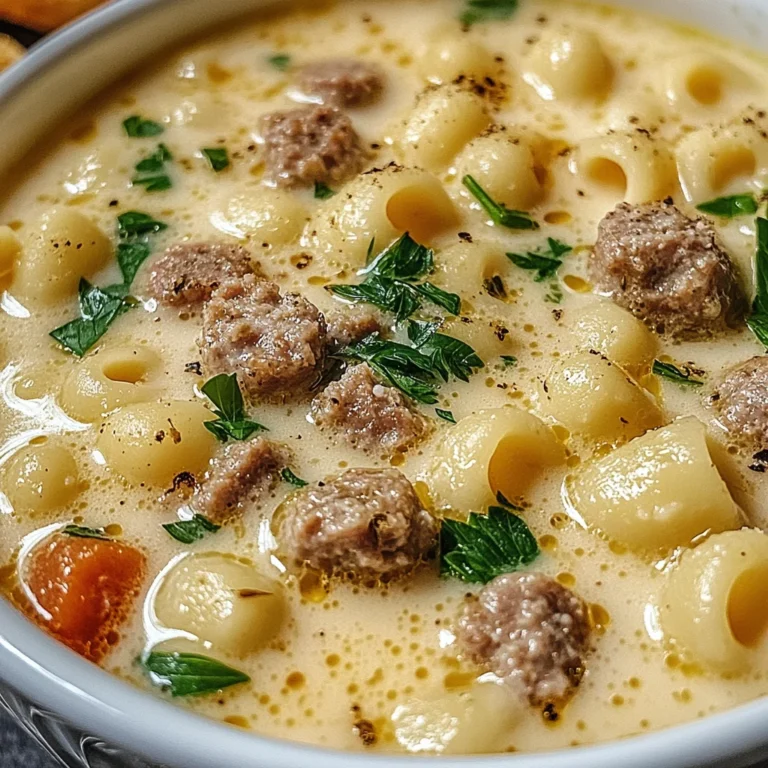 Parmesan Italian Sausage Ditalini Soup