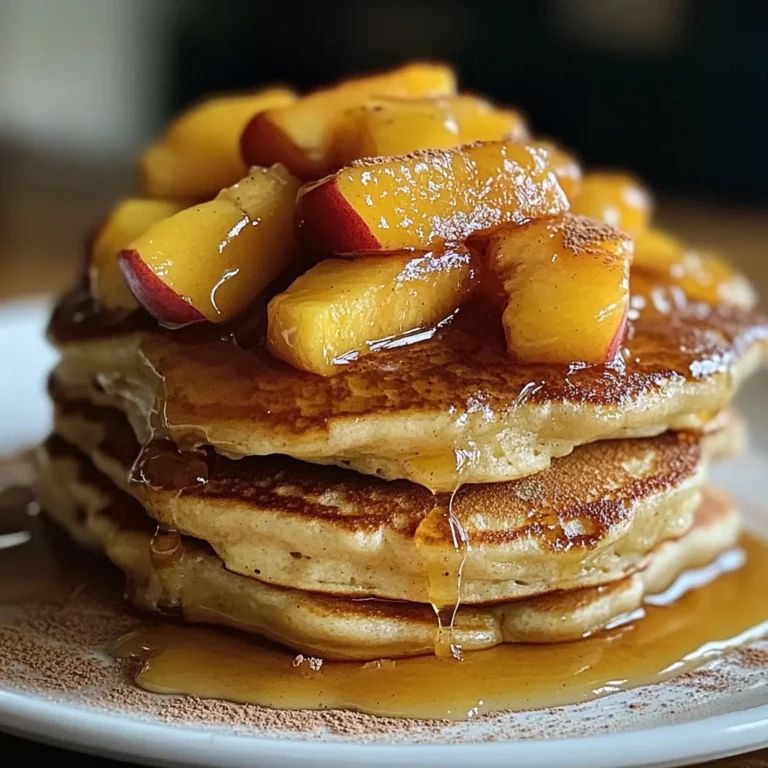 Peach Cobbler Pancakes