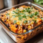 Rice and Bean Casserole with Sweet Potatoes