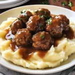 Salisbury Meatballs and Mashed Potatoes Recipe