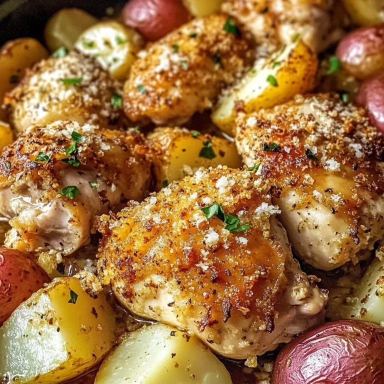 Slow Cooker Parmesan Garlic Chicken and Potatoes