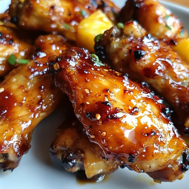 Sticky Pineapple-Teriyaki Chicken Wings in 3 Steps
