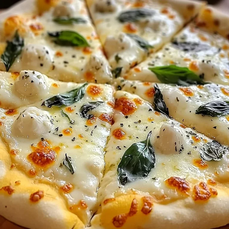 White Garlic Bliss Pizza Recipe - Creamy & Delicious Pizza