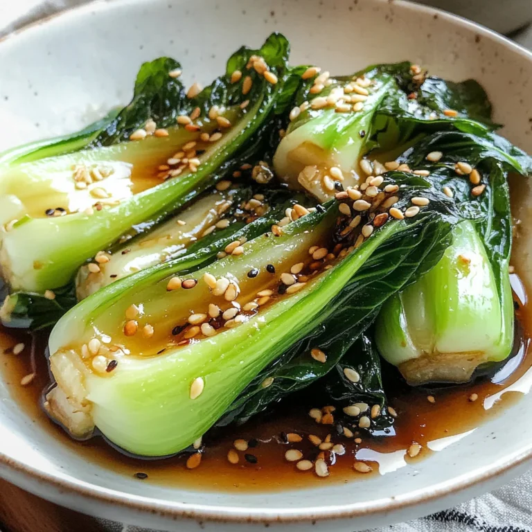 Baby Bok Choy with Soy Sauce and Garlic