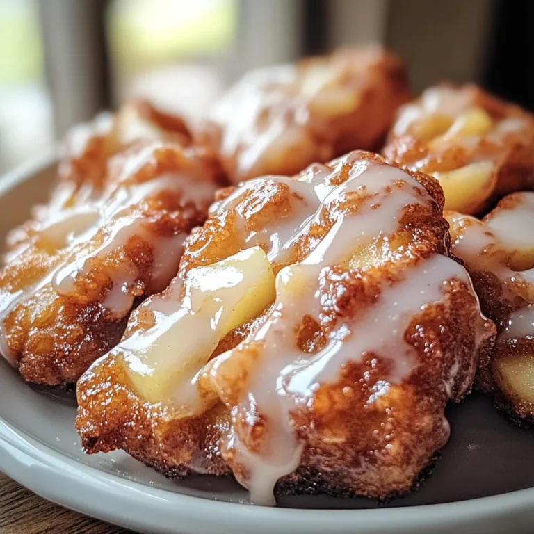 Baked Apple Fritters with Glaze