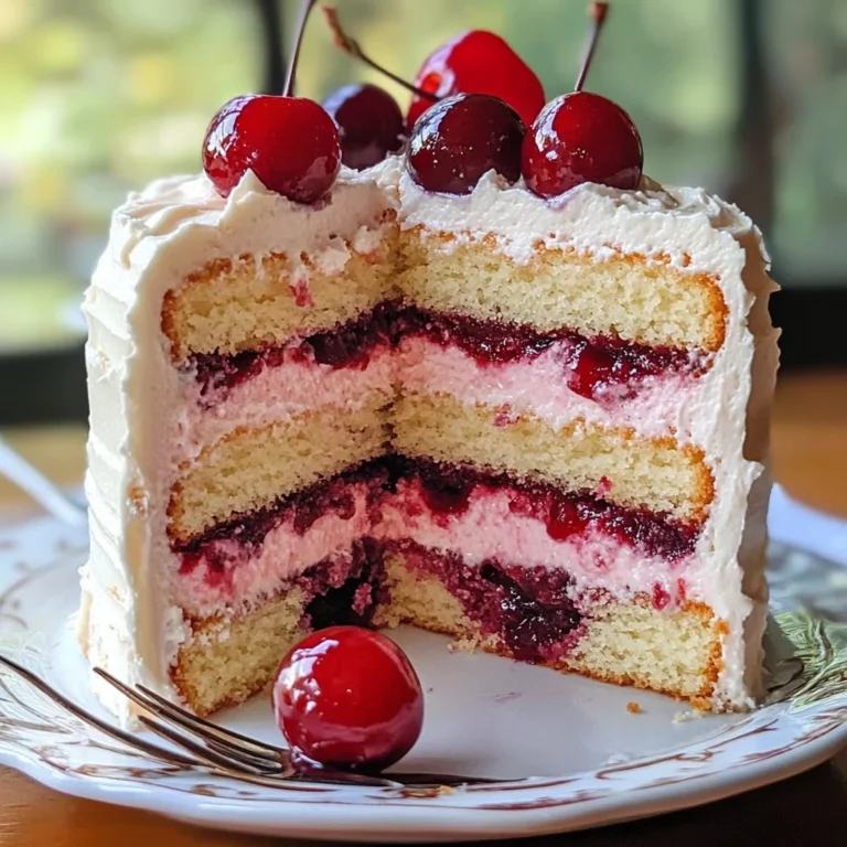 Cherry Layer Cake with Cherry Cream Cheese Frosting