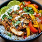 Chicken Fajita Rice Bowls