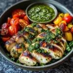 Chimichurri Grilled Chicken Bowl with Garlic Sauce