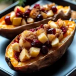 Cranberry Apple Twice-Baked Sweet Potatoes