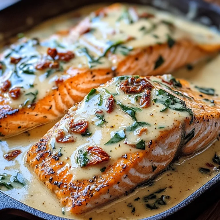 Creamy Garlic Butter Tuscan Salmon