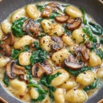 Creamy Spinach and Mushroom Gnocchi (One-Pan, 20 Minutes)