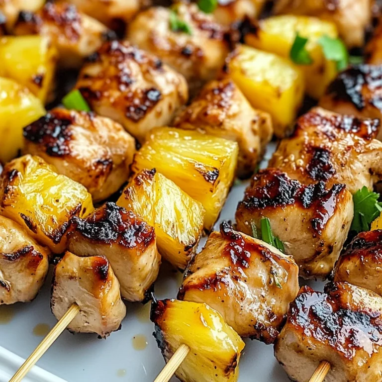 Easy Hawaiian Chicken Kabobs