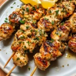 Garlic Parmesan Chicken Skewers