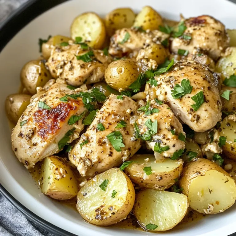 Garlic Parmesan Crockpot Chicken and Potatoes