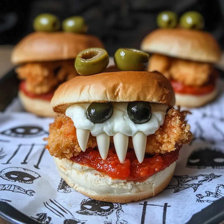 Halloween Chicken Parm Sliders