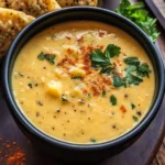 Hearty Cheddar Garlic Herb Potato Soup