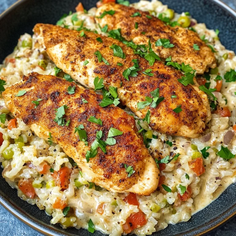 High Protein Creamy Cajun Chicken & Rice