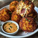 Reuben Balls with Spicy Thousand Island Dipping Sauce