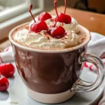 Slow Cooker Chocolate Covered Cherry Hot Chocolate
