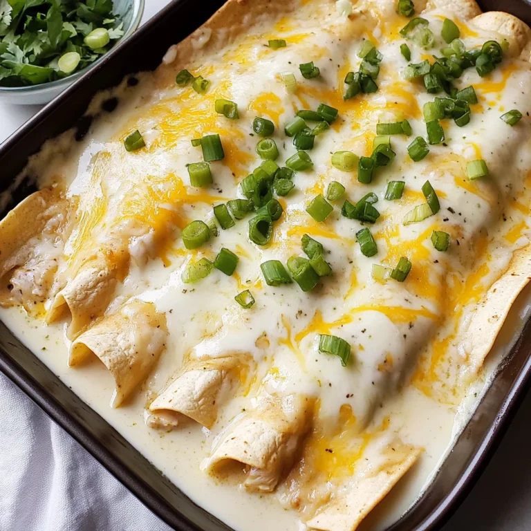 Chicken Enchiladas with Sour Cream White Sauce