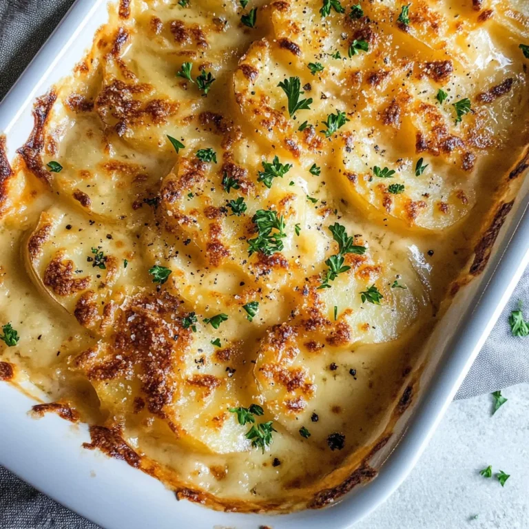 Dad’s Creamy & Cheesy Au Gratin Potatoes