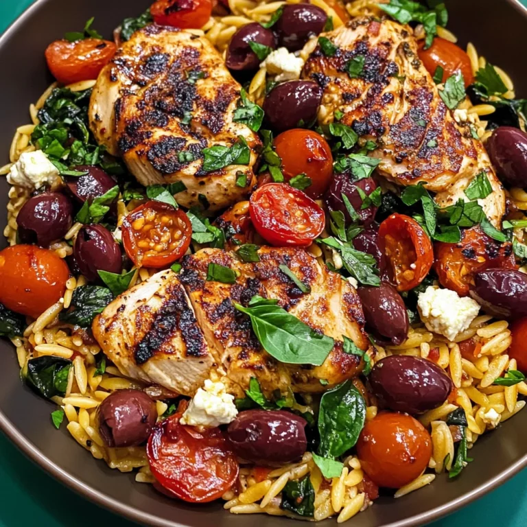 Mediterranean Chicken and Orzo