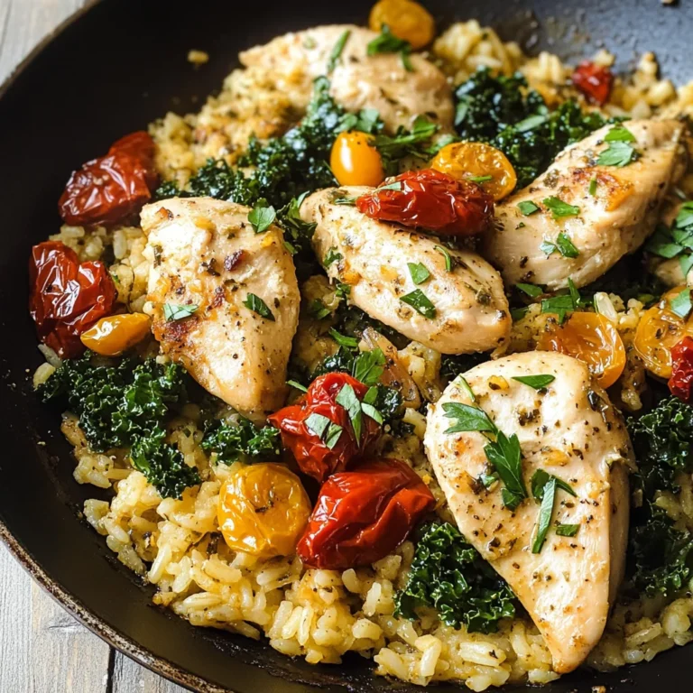 Mediterranean Chicken and Rice Skillet