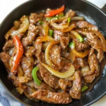Sizzling Chinese Pepper Steak with Onions